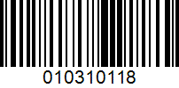 Barcode for 010310118