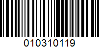 Barcode for 010310119