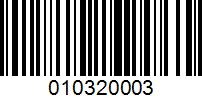 Barcode for 010320003