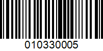 Barcode for 010330005