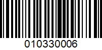 Barcode for 010330006