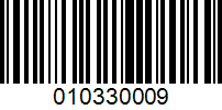 Barcode for 010330009