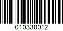 Barcode for 010330012