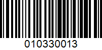 Barcode for 010330013