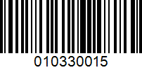 Barcode for 010330015