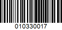 Barcode for 010330017