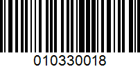 Barcode for 010330018