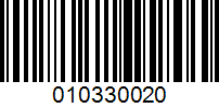 Barcode for 010330020