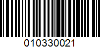 Barcode for 010330021