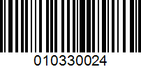 Barcode for 010330024