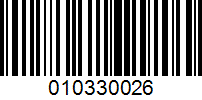 Barcode for 010330026