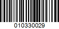 Barcode for 010330029