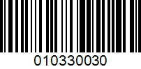 Barcode for 010330030