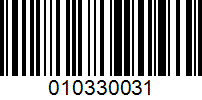 Barcode for 010330031