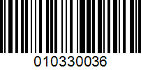 Barcode for 010330036