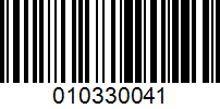 Barcode for 010330041