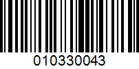 Barcode for 010330043