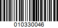 Barcode for 010330046