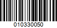 Barcode for 010330050