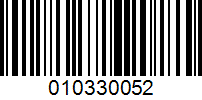 Barcode for 010330052