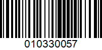 Barcode for 010330057