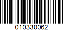 Barcode for 010330062