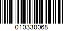 Barcode for 010330068