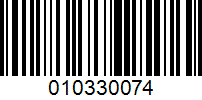 Barcode for 010330074