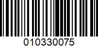 Barcode for 010330075