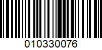 Barcode for 010330076