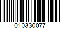 Barcode for 010330077