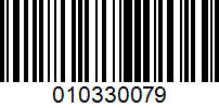 Barcode for 010330079