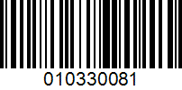 Barcode for 010330081