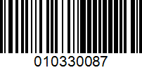 Barcode for 010330087