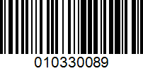 Barcode for 010330089