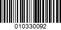 Barcode for 010330092