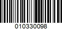 Barcode for 010330098