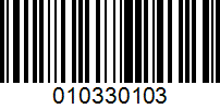 Barcode for 010330103