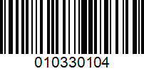 Barcode for 010330104