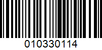 Barcode for 010330114