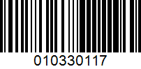 Barcode for 010330117