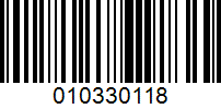 Barcode for 010330118