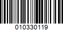 Barcode for 010330119