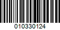 Barcode for 010330124