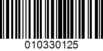 Barcode for 010330125