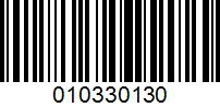 Barcode for 010330130