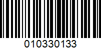 Barcode for 010330133
