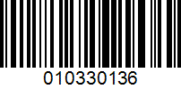 Barcode for 010330136