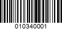 Barcode for 010340001