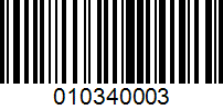 Barcode for 010340003